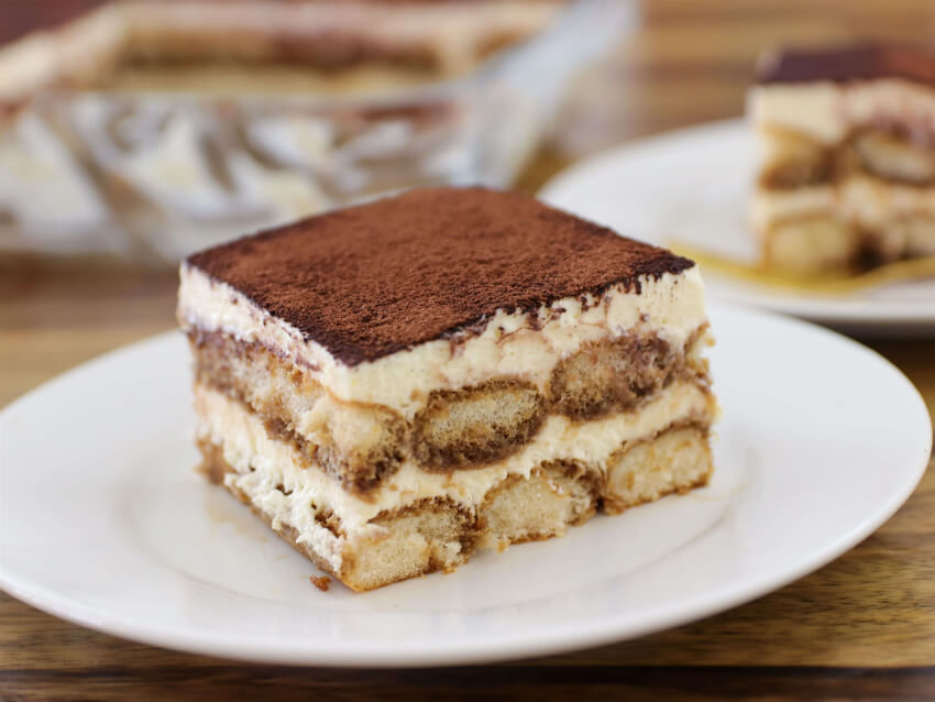 Tiramisu - Classically prepared but with cooked egg yolks instead