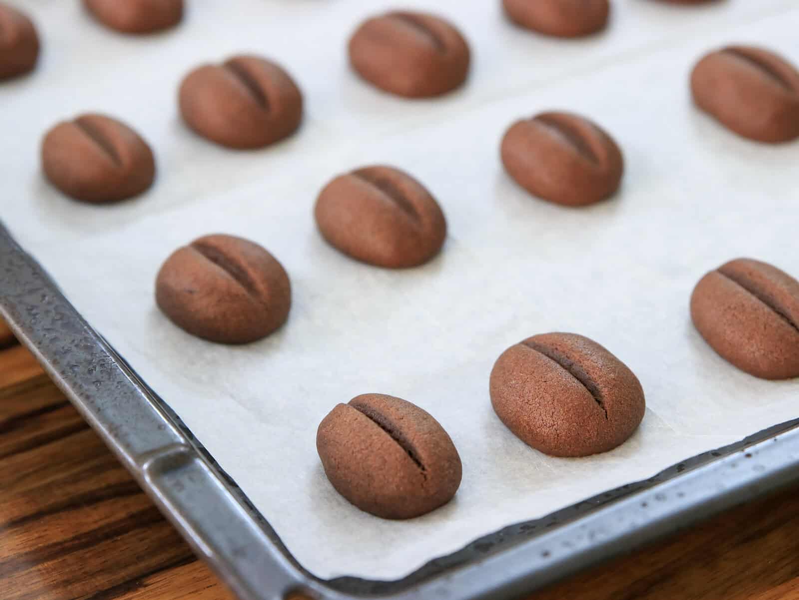 coffee bean shaped cookies