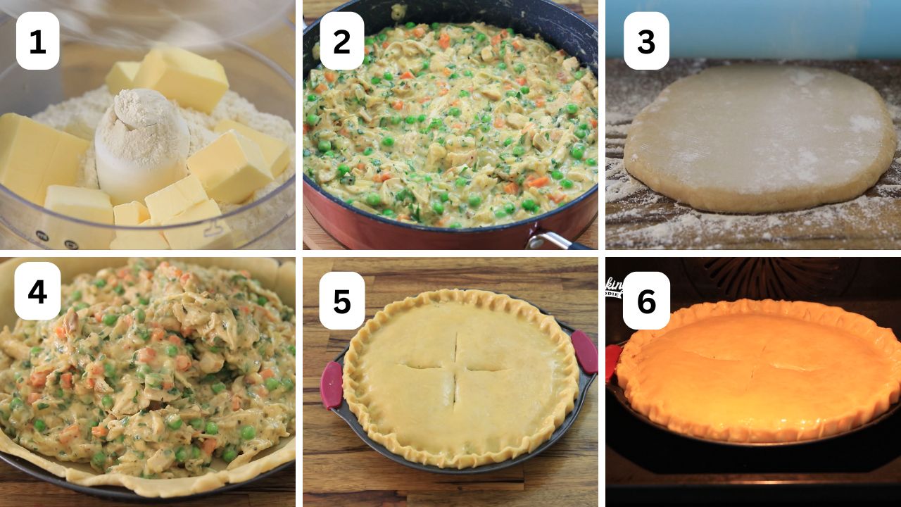 step-by-step guide on how to make chicken pot pie