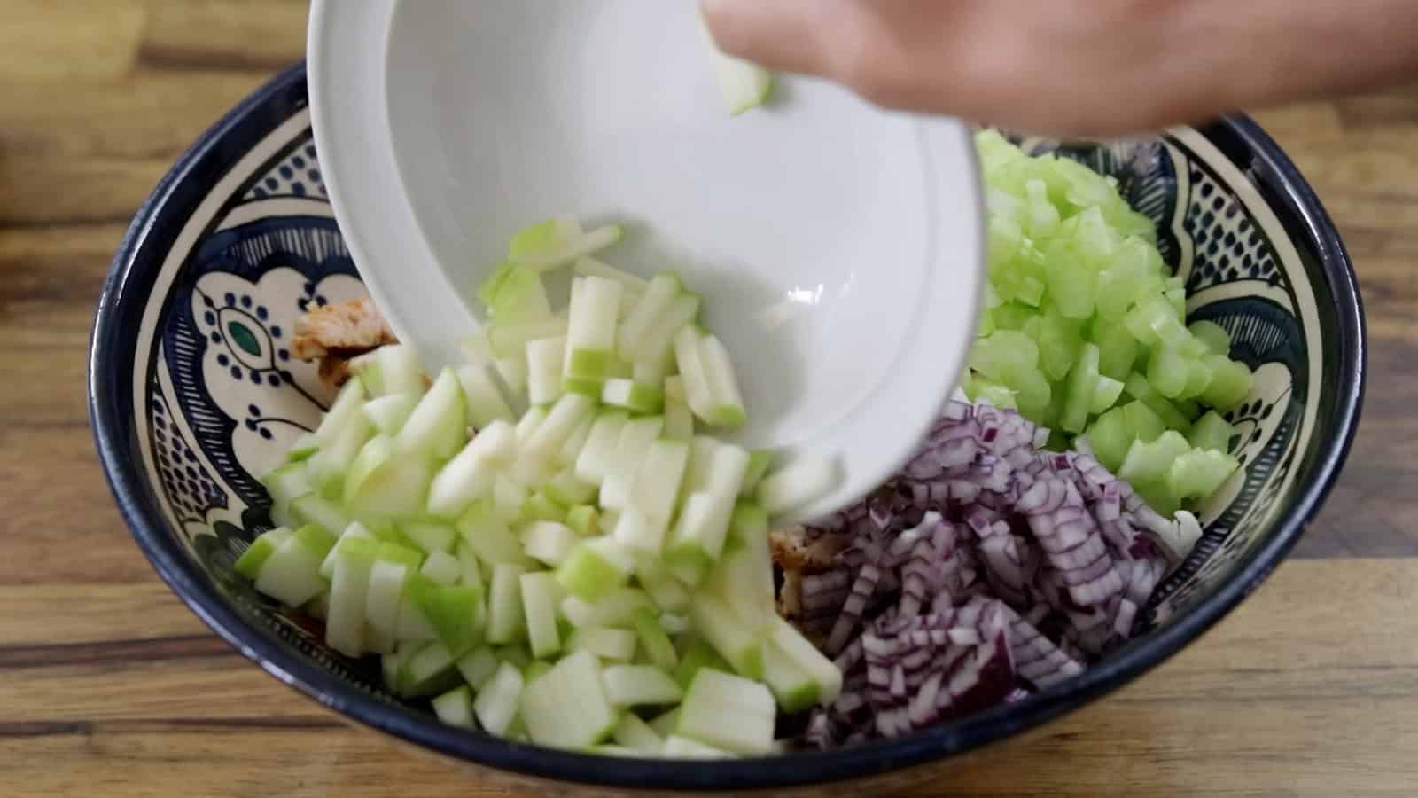 making chicken salad