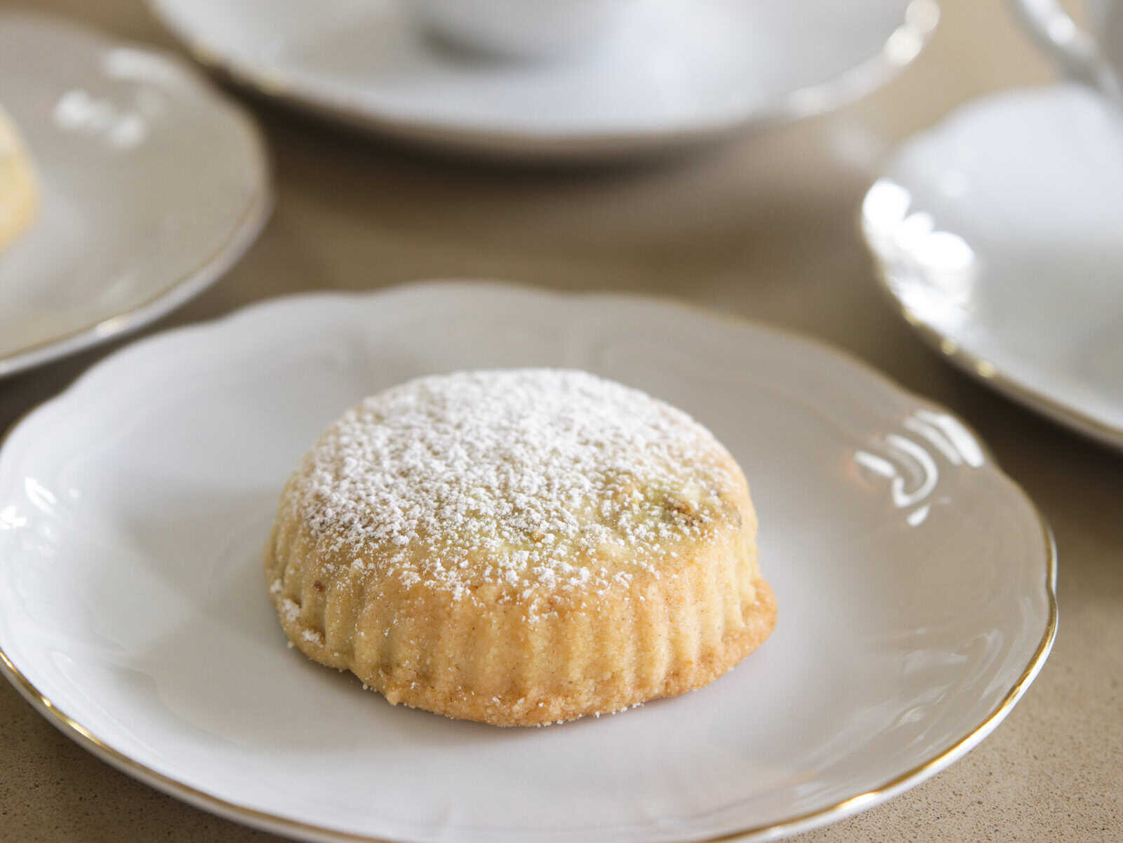 maamoul cookie dusted with powdered sugar