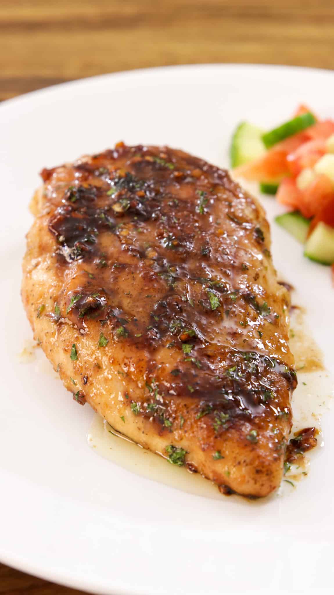 chicken breast with honey garlic saice