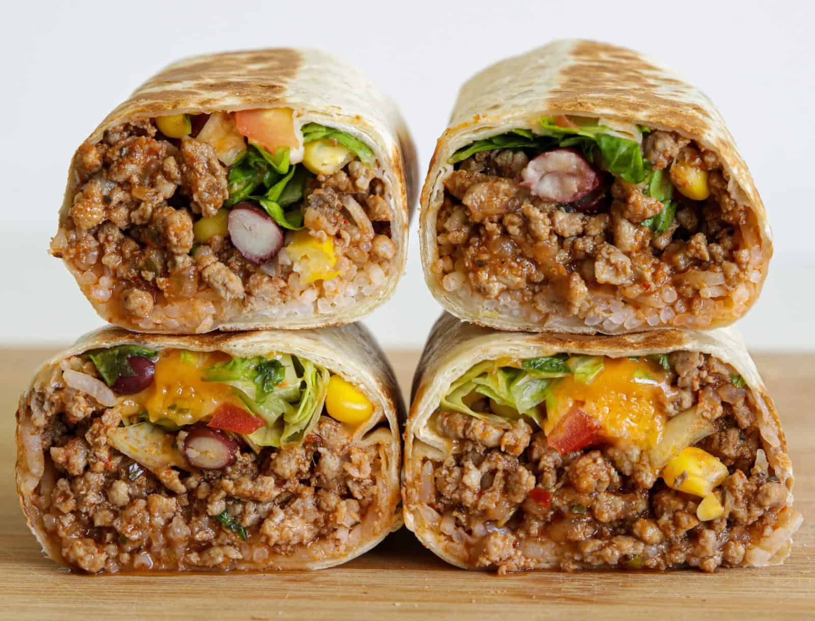 4 slices of beef burrito