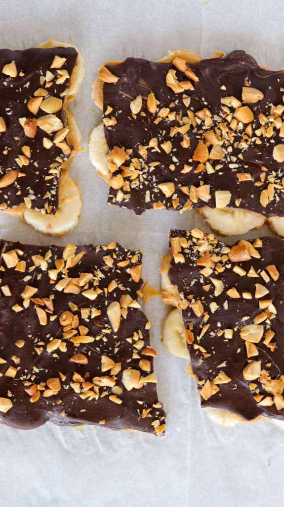 frozen chocolate banana bark