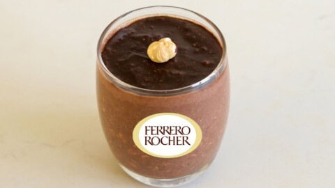 Ferrero Rocher Overnight oat in a glass