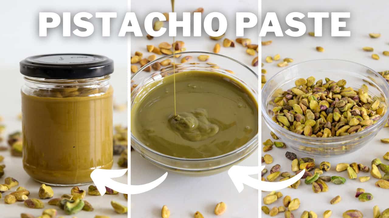 shelled pistachios turning into homemade pistachio paste