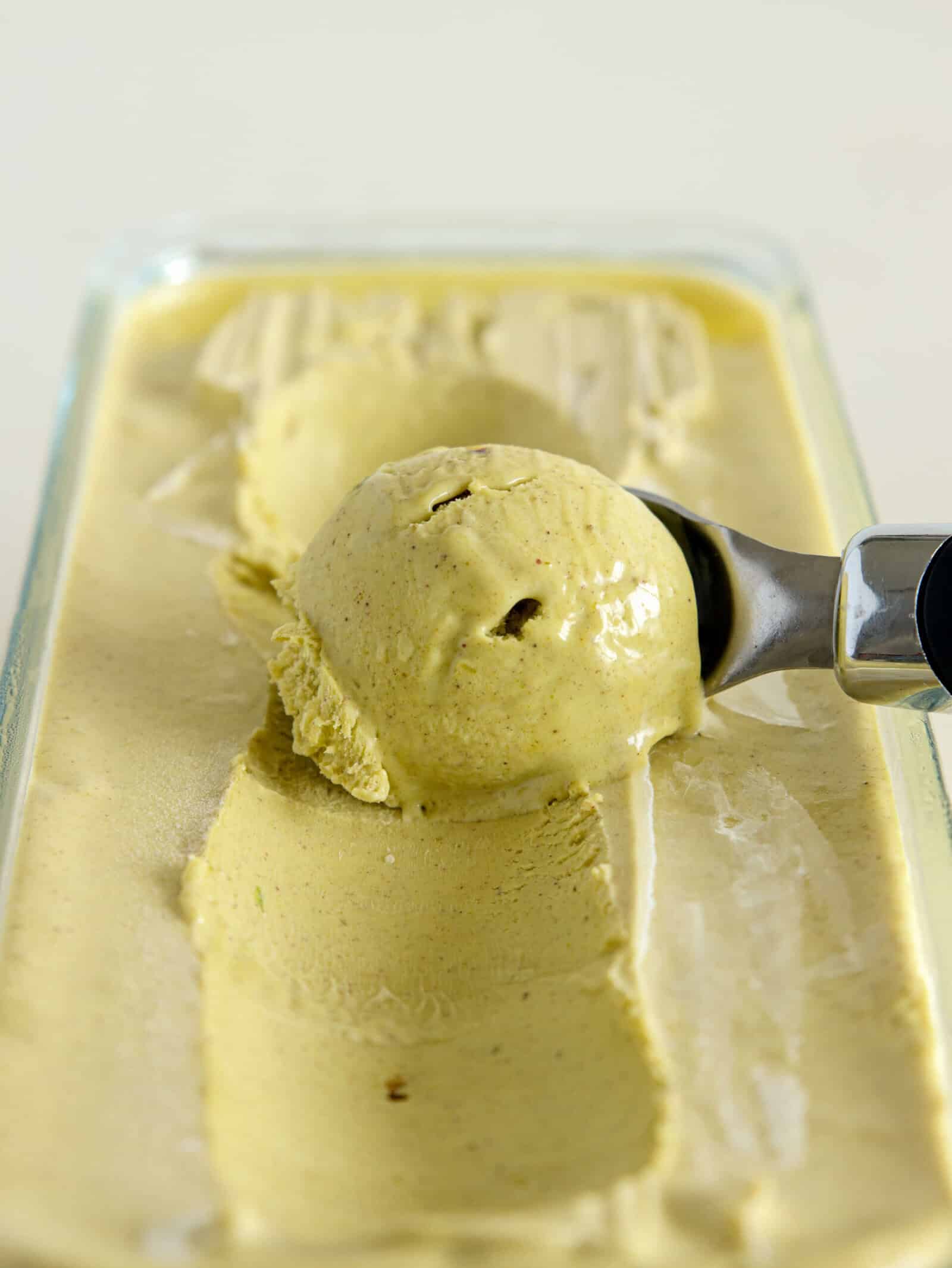 creamy homemade pistachio ice cream 