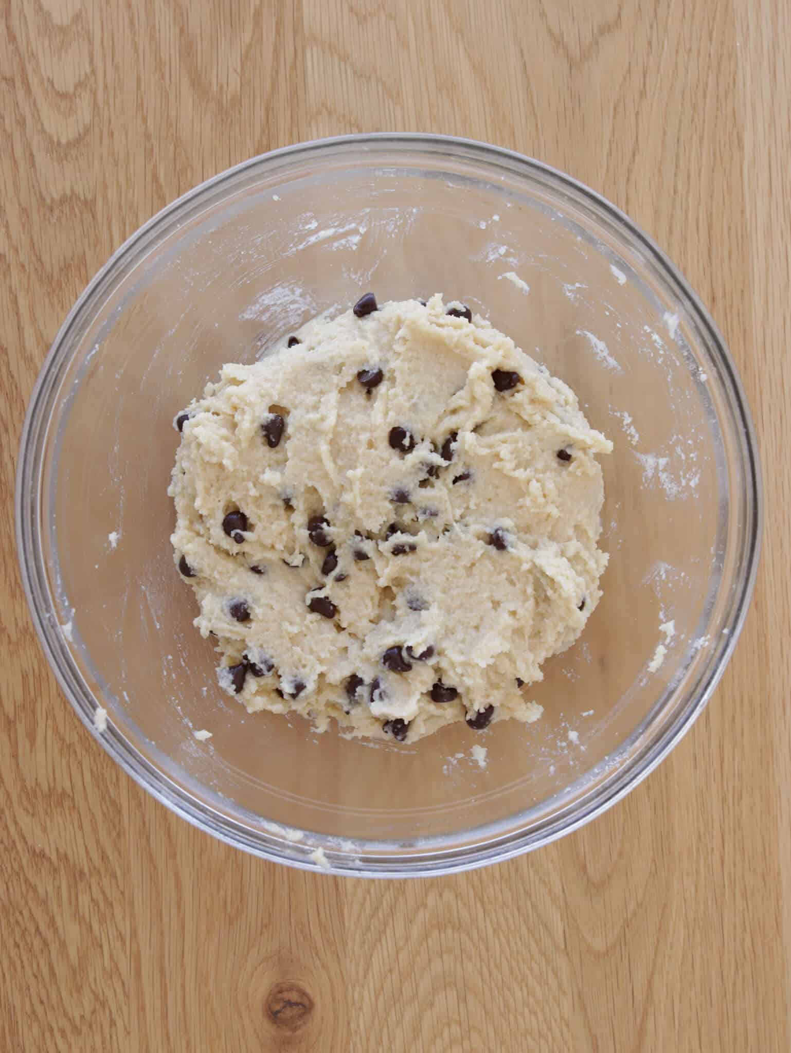 almond flour chocolate chip cookie batter