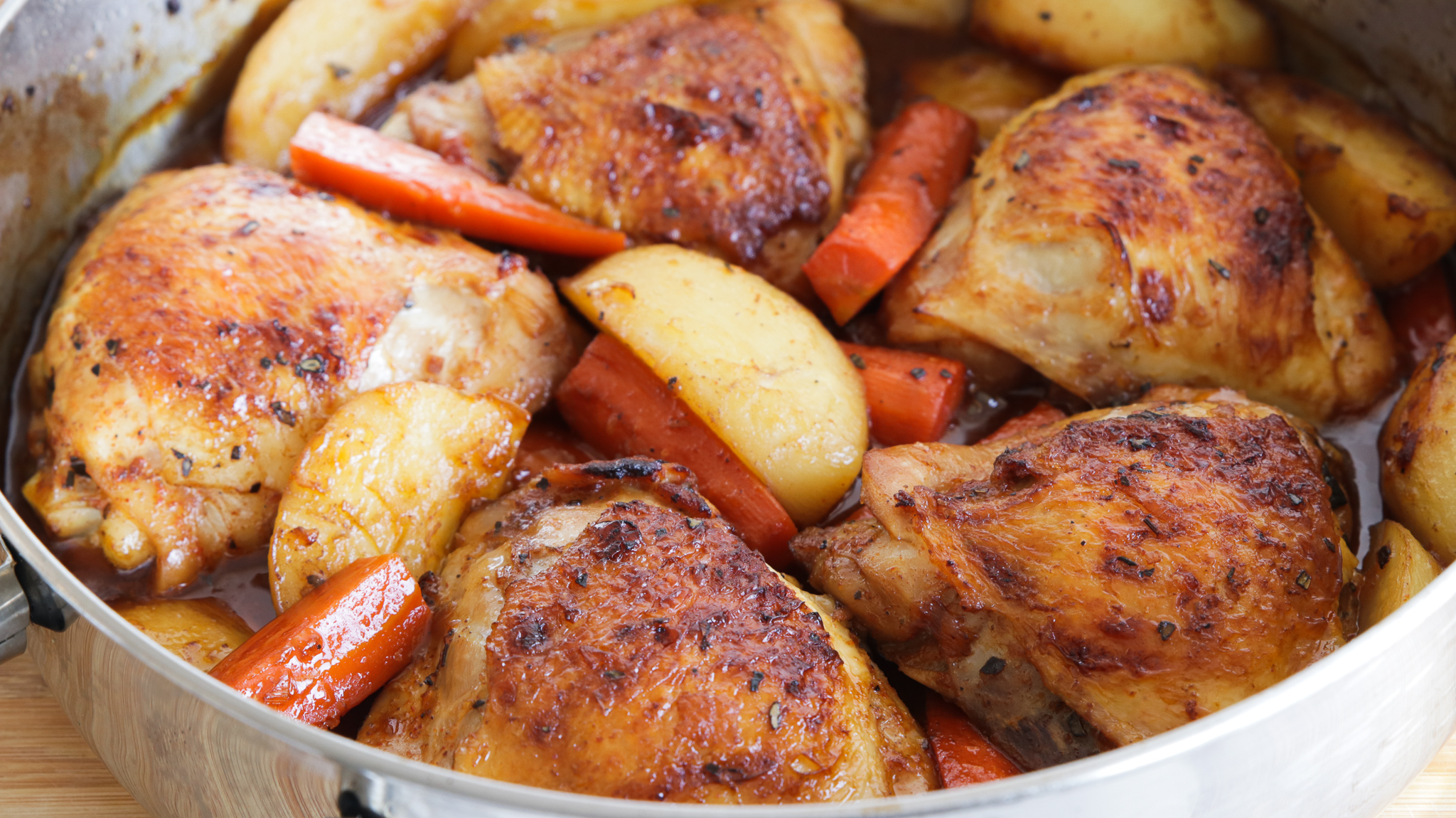 One Pan Chicken on a Stovetop