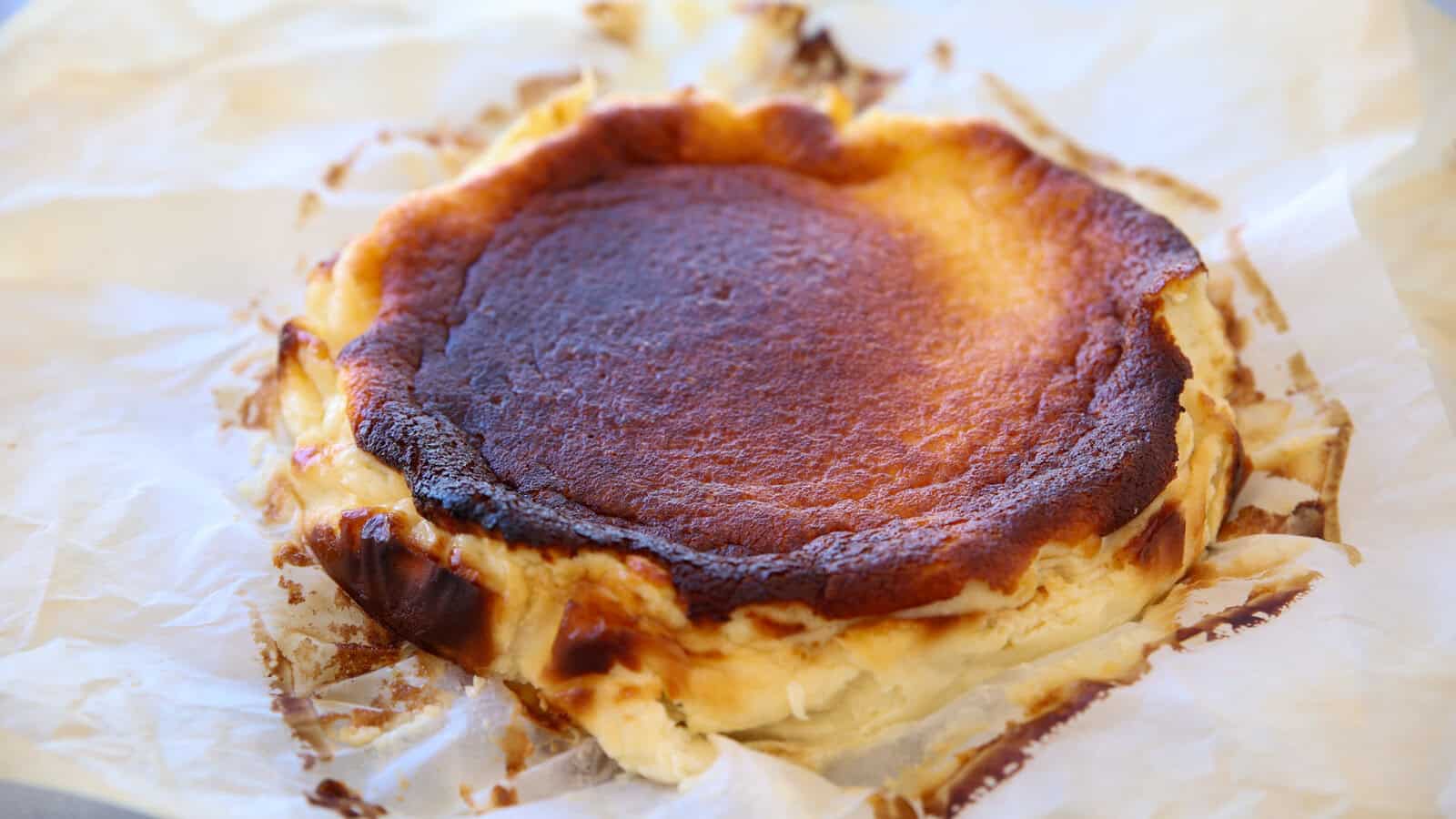 authentic burnt Basque cheesecake