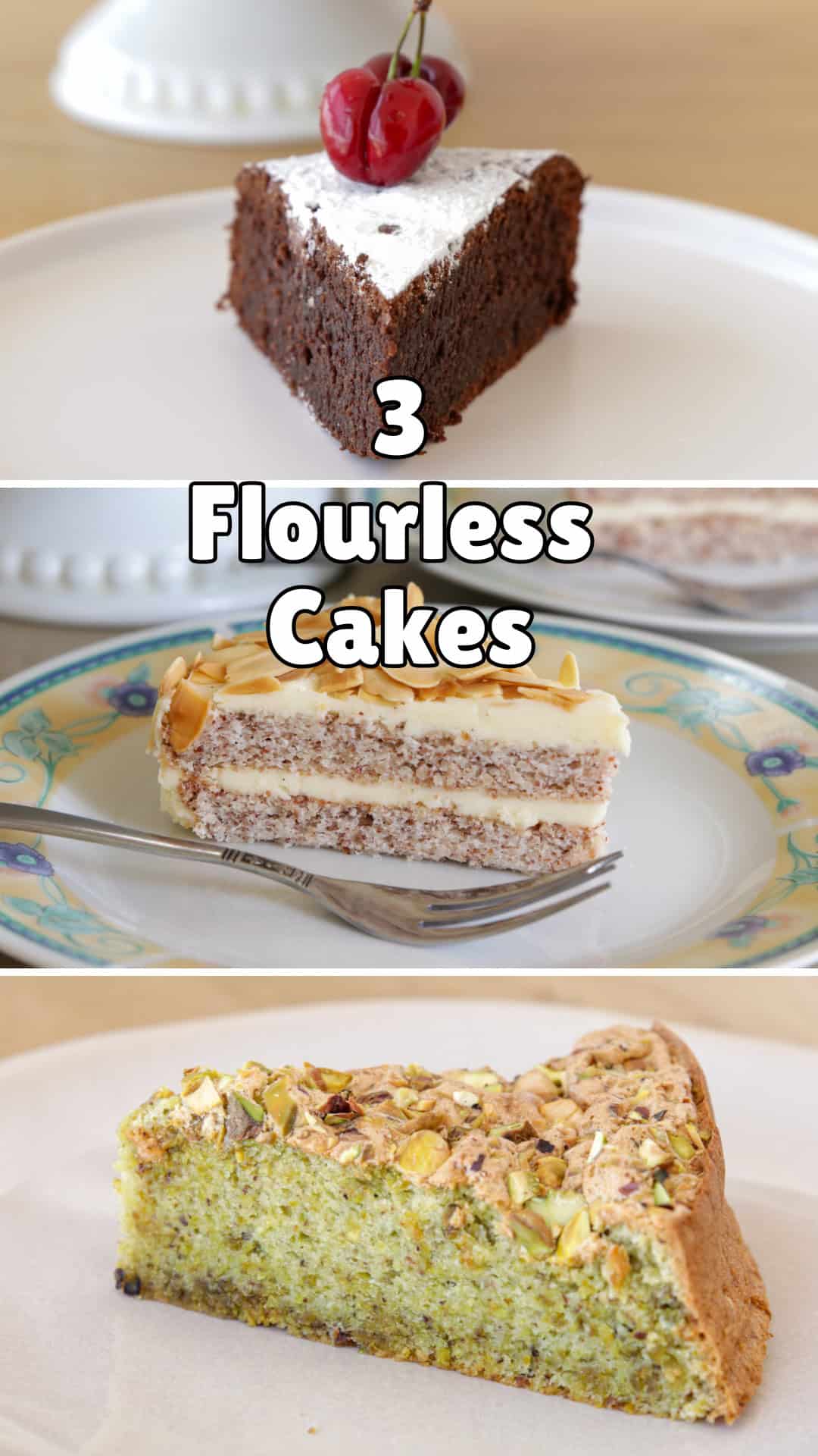 3 easy flourless and gluten-free cakes