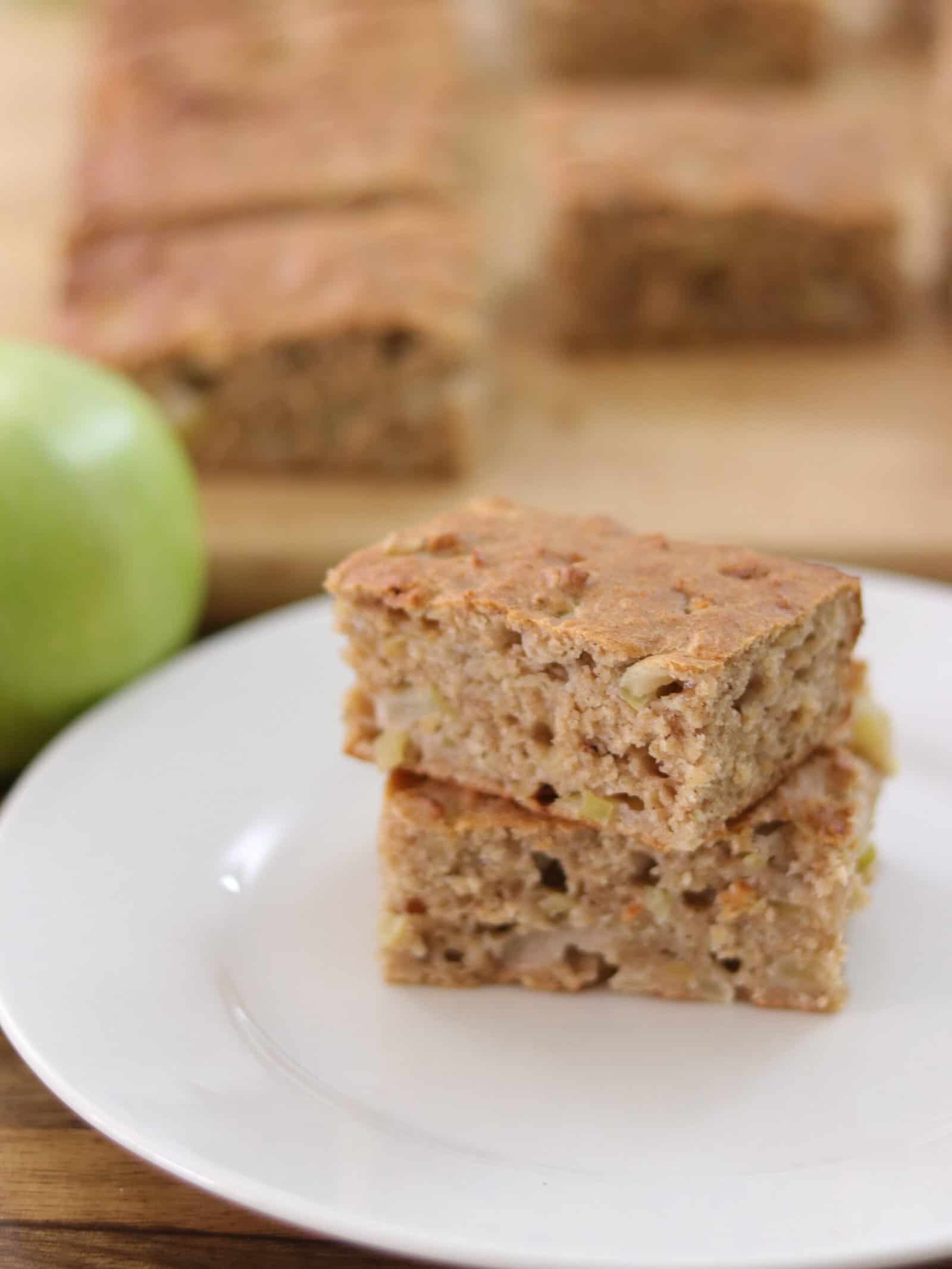 Healthy Apple Oatmeal Snack Cake