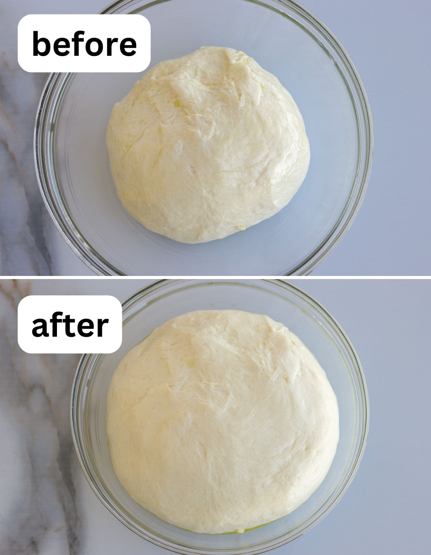 rising pita bread dough