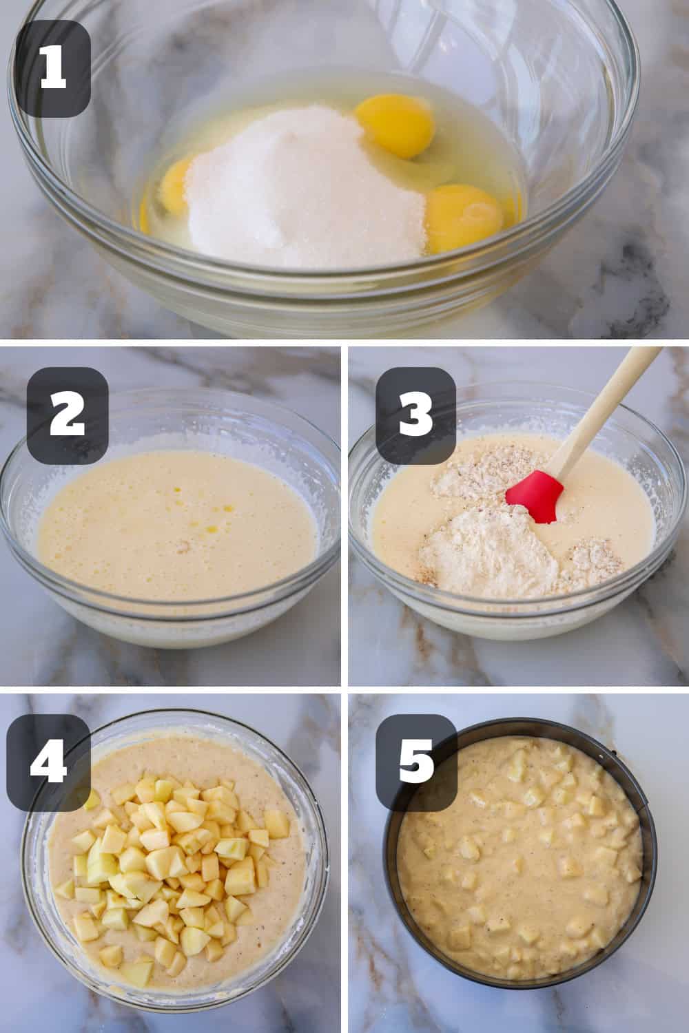 Prepare the Cake Batter for apple cake