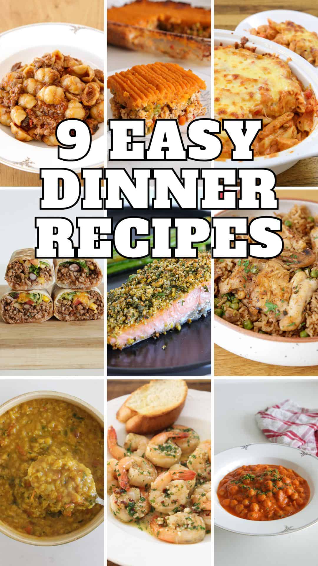 9 easy dinner recipes