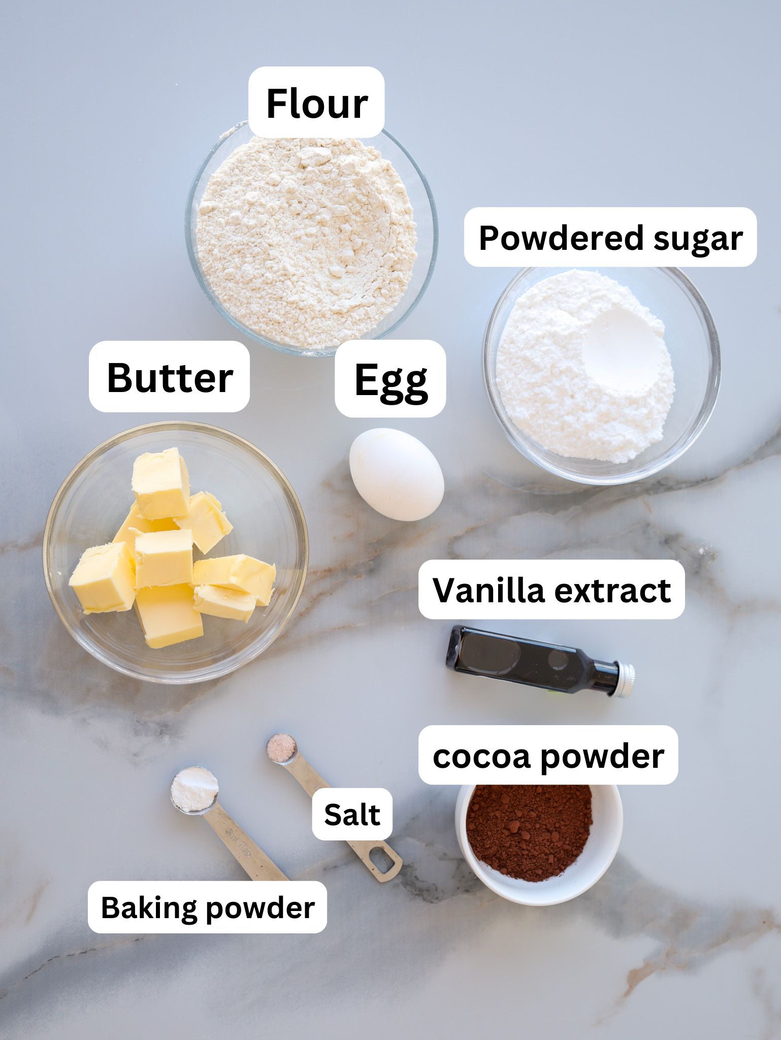 Ingredients for Leopard Print Cookies