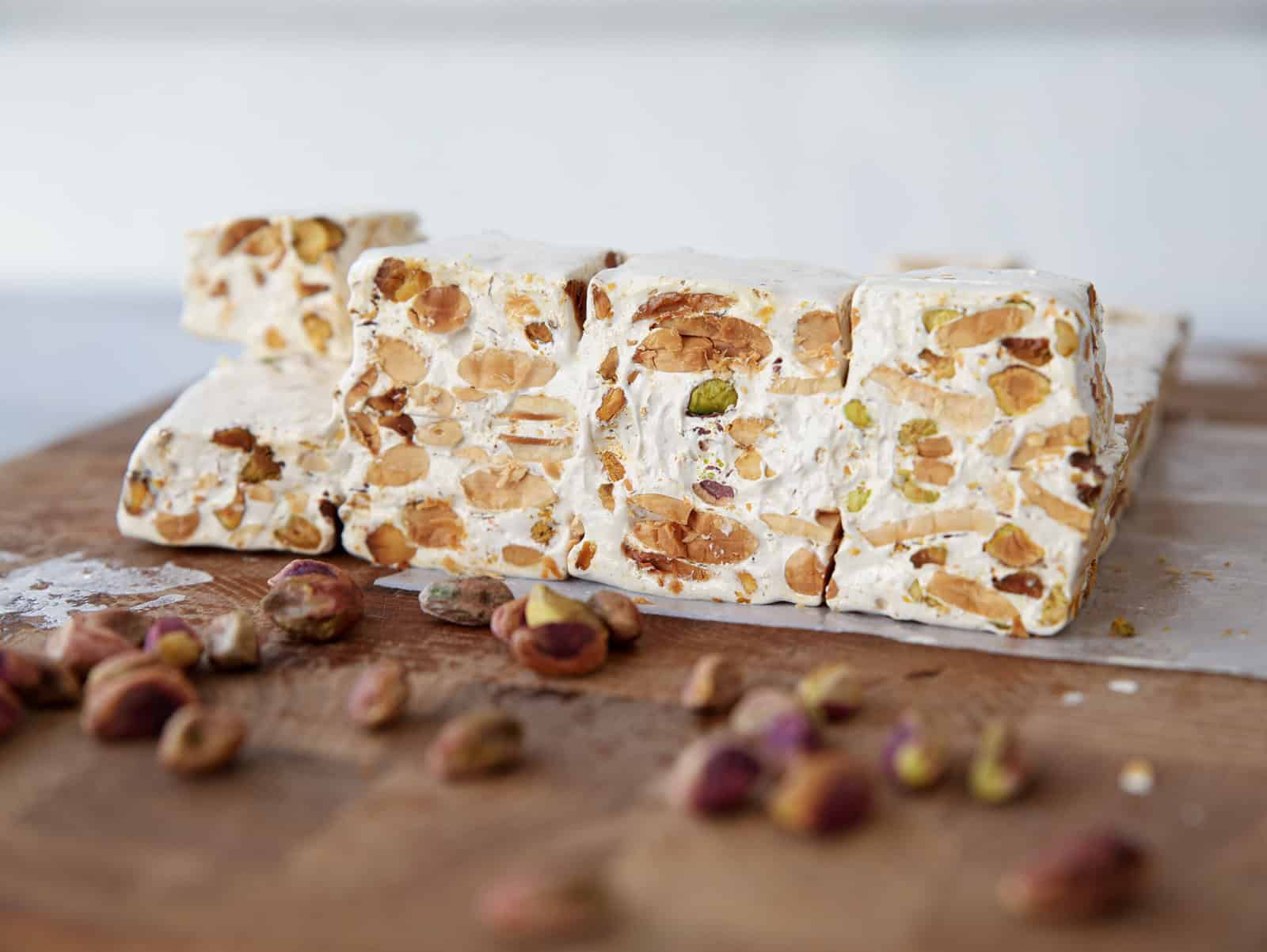 soft and chewy nougat (torrone)