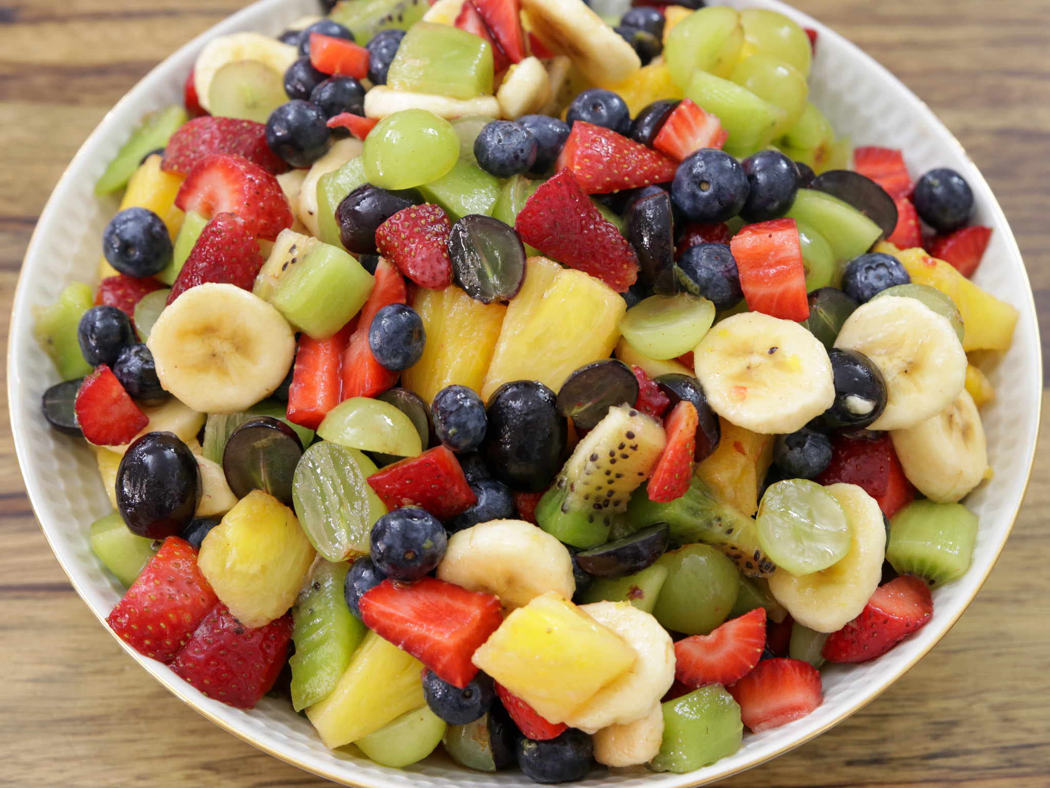 a bowl of fruit salad