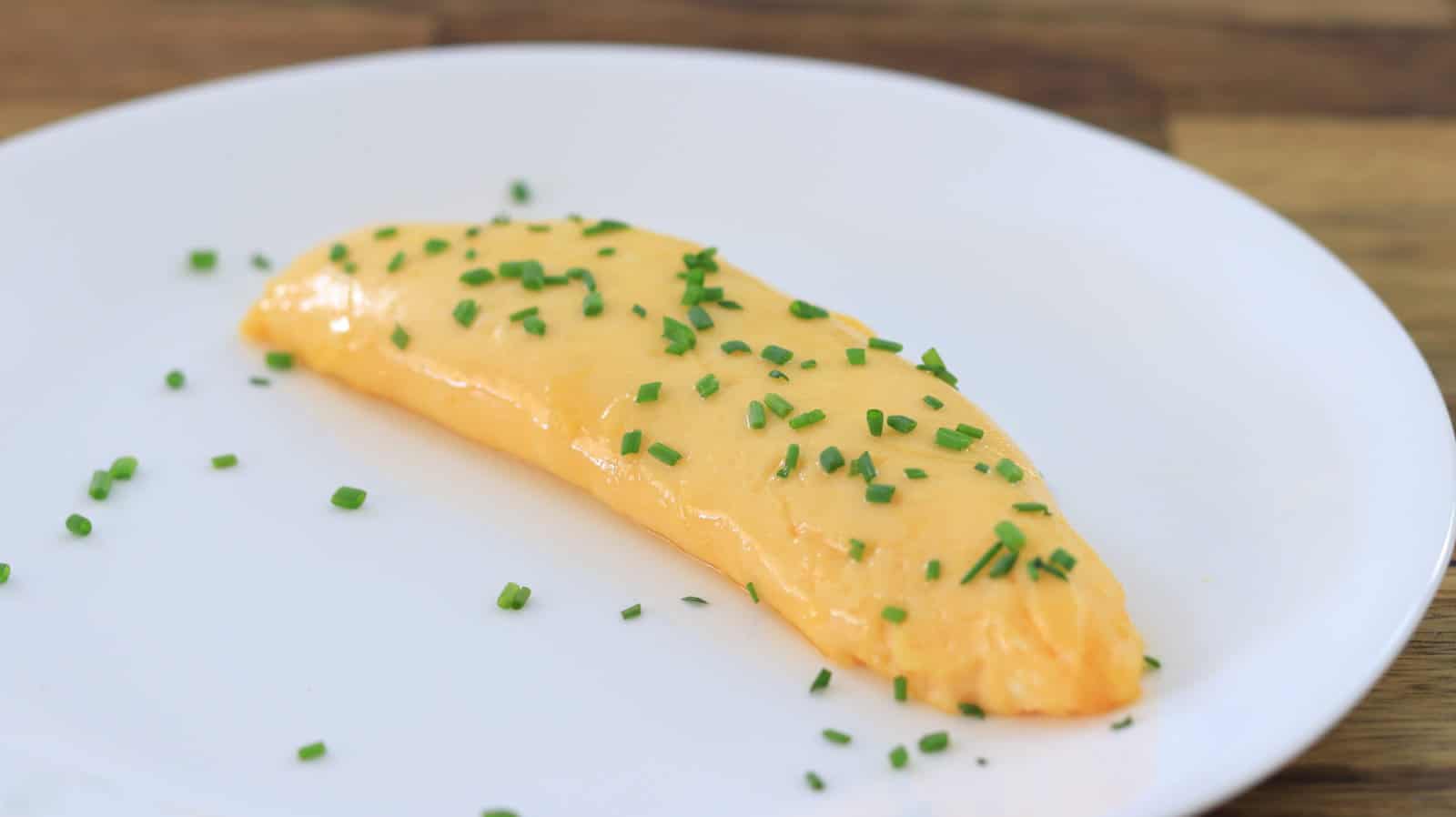 french omelette on a white plate