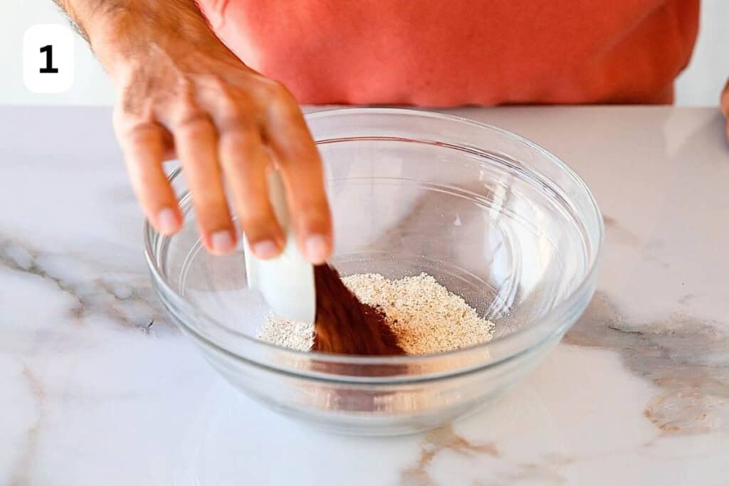 dry ingredients in a bowl.