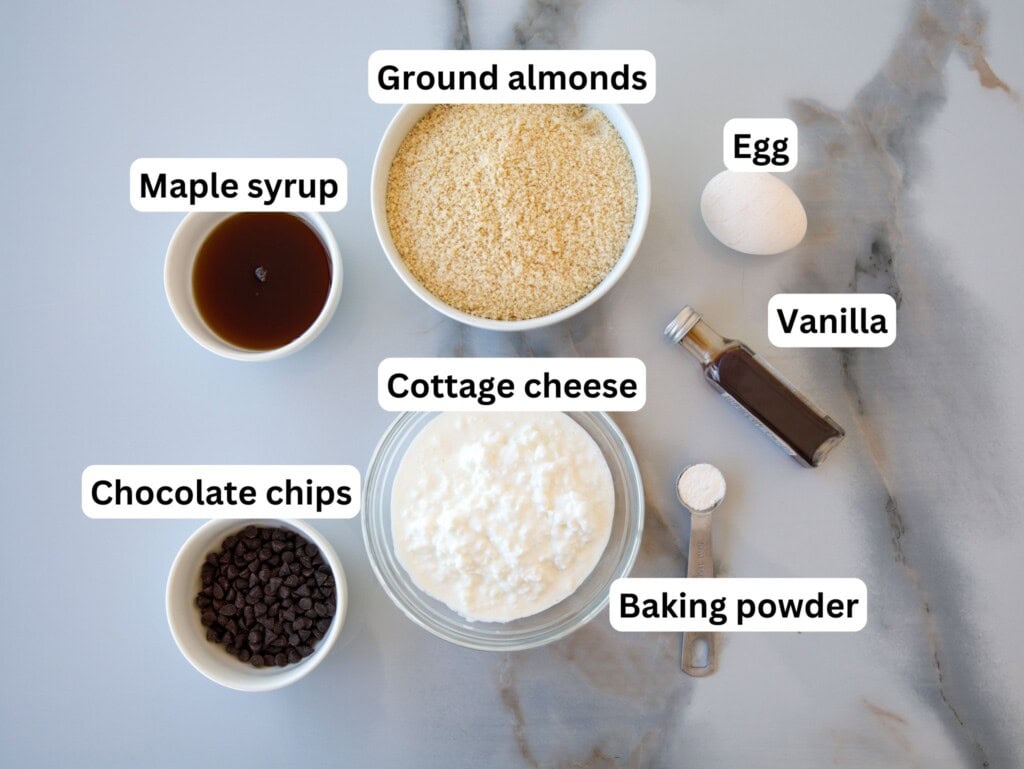 ingredients to make cottage cheese cookies.