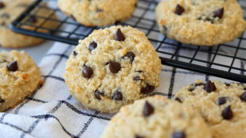 cottage cheese cookies on a white towel