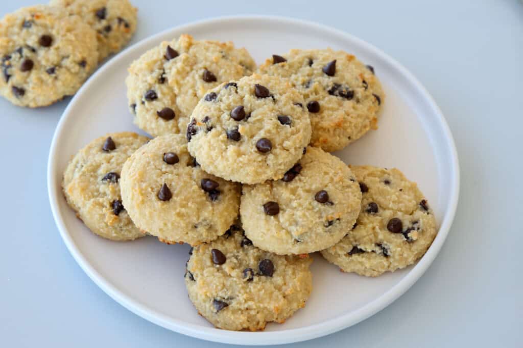 cottage cheese cookies on a plate.