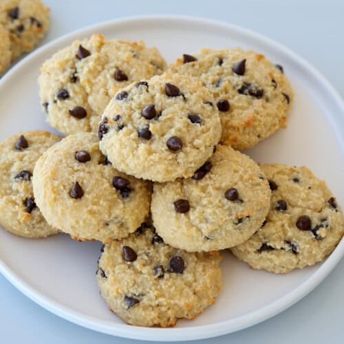 cottage cheese cookies on a plate.