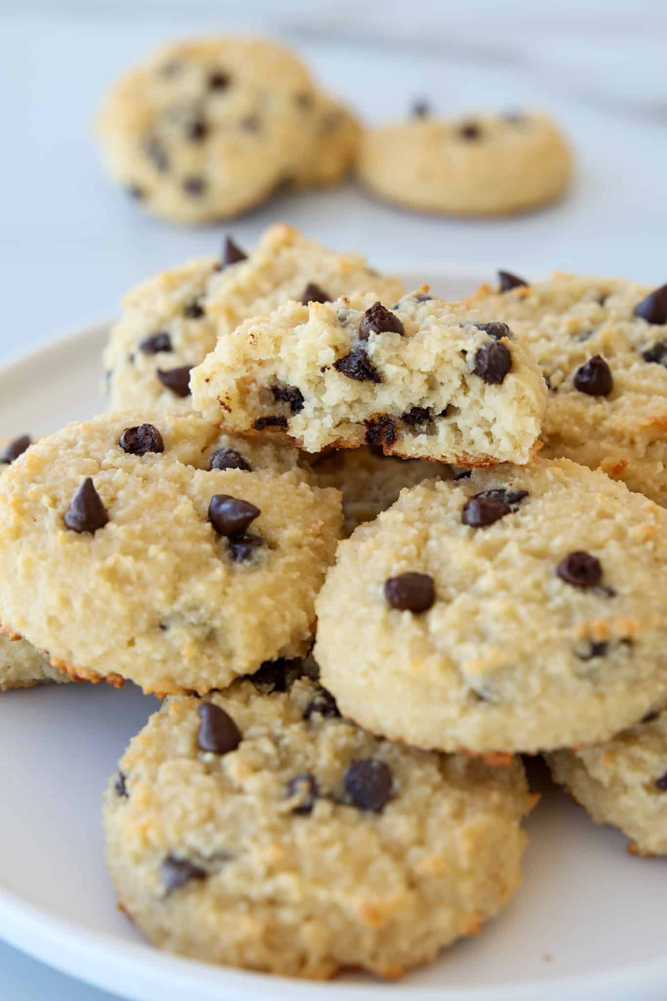 cottage cheese cookies on a plate.