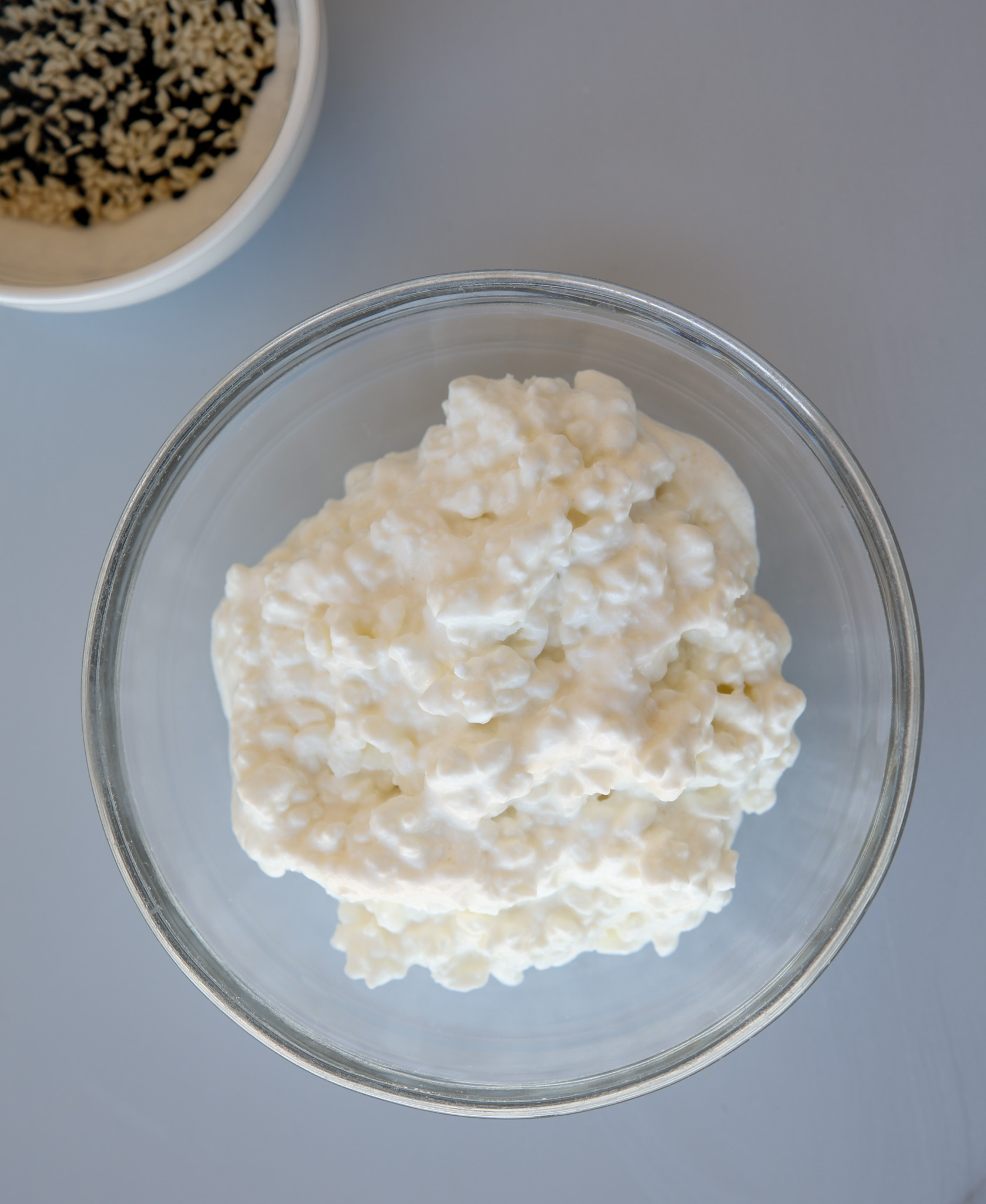 cottage cheese in a bowl