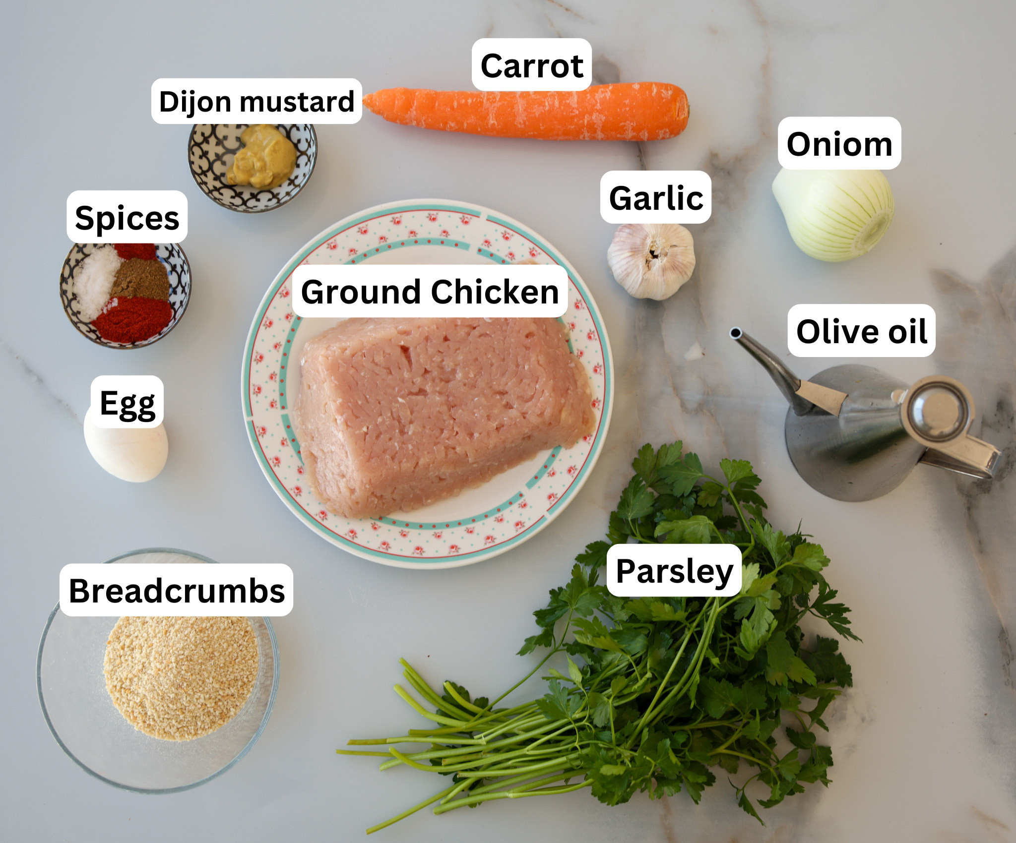 ingredients for chicken patties