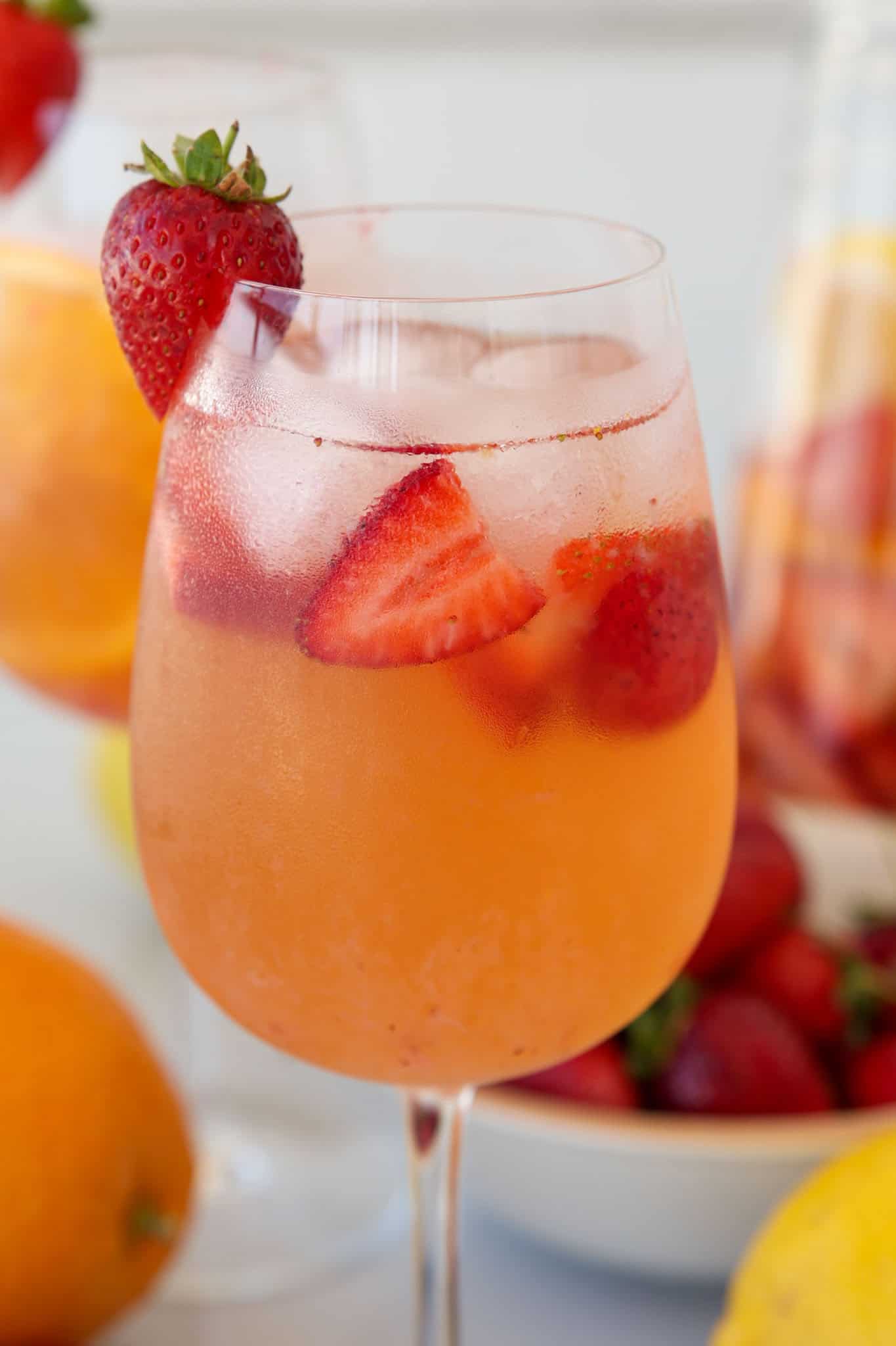Easy Strawberry Sangria with White Wine - The Cooking Foodie, image size:1365x2048