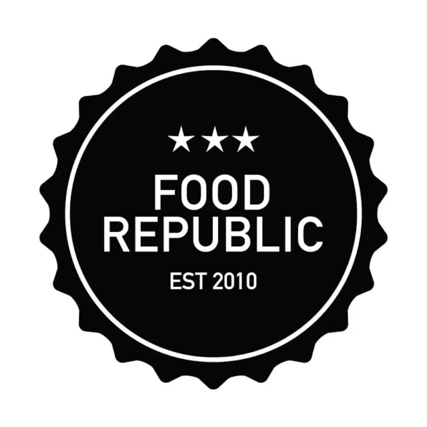 Premium food blog logo for The Cooking Foodie on foodrepublic.com, showcasing recipes and cooking tips.