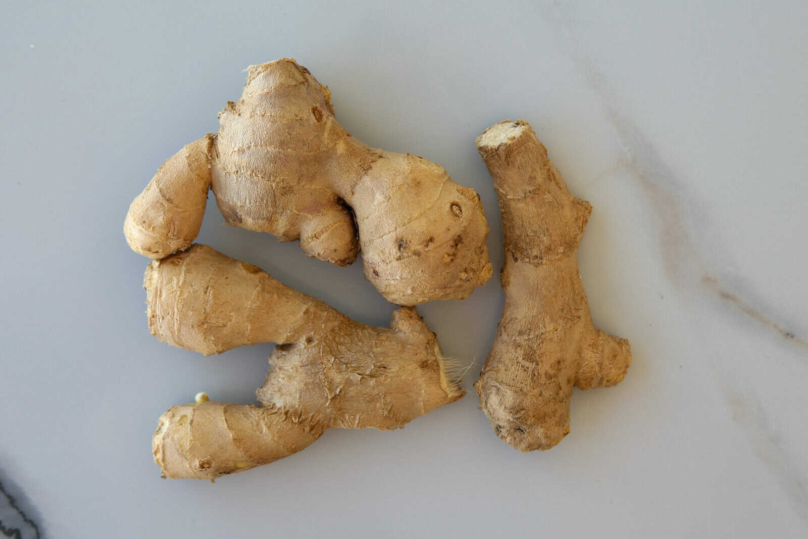 A group of ginger root.