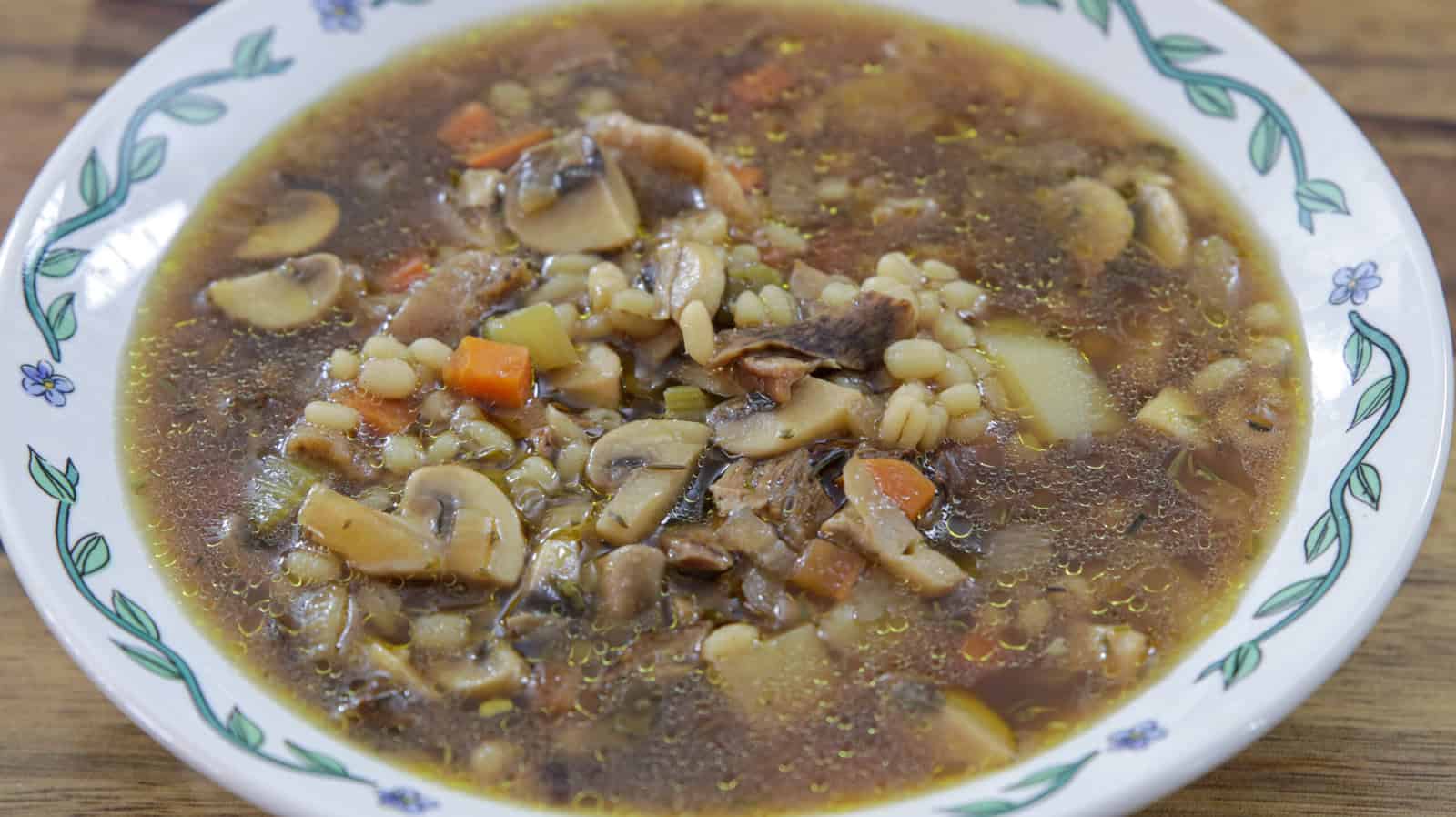 Easy Mushroom Barley Soup | Hearty and Delicious