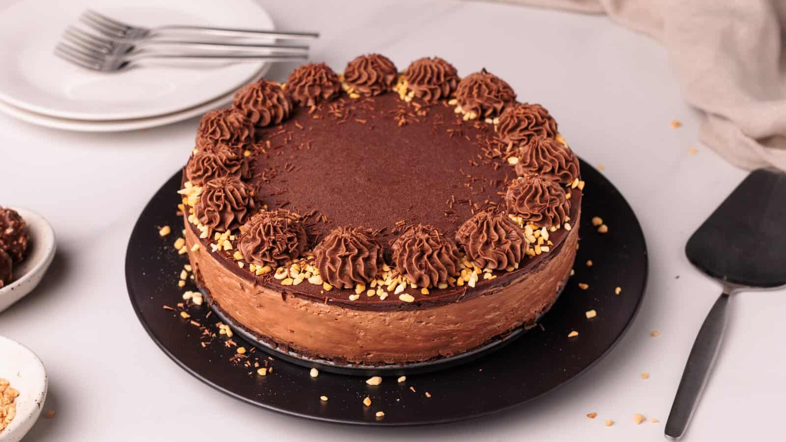 Easy Nutella Cheesecake (No-Bake)