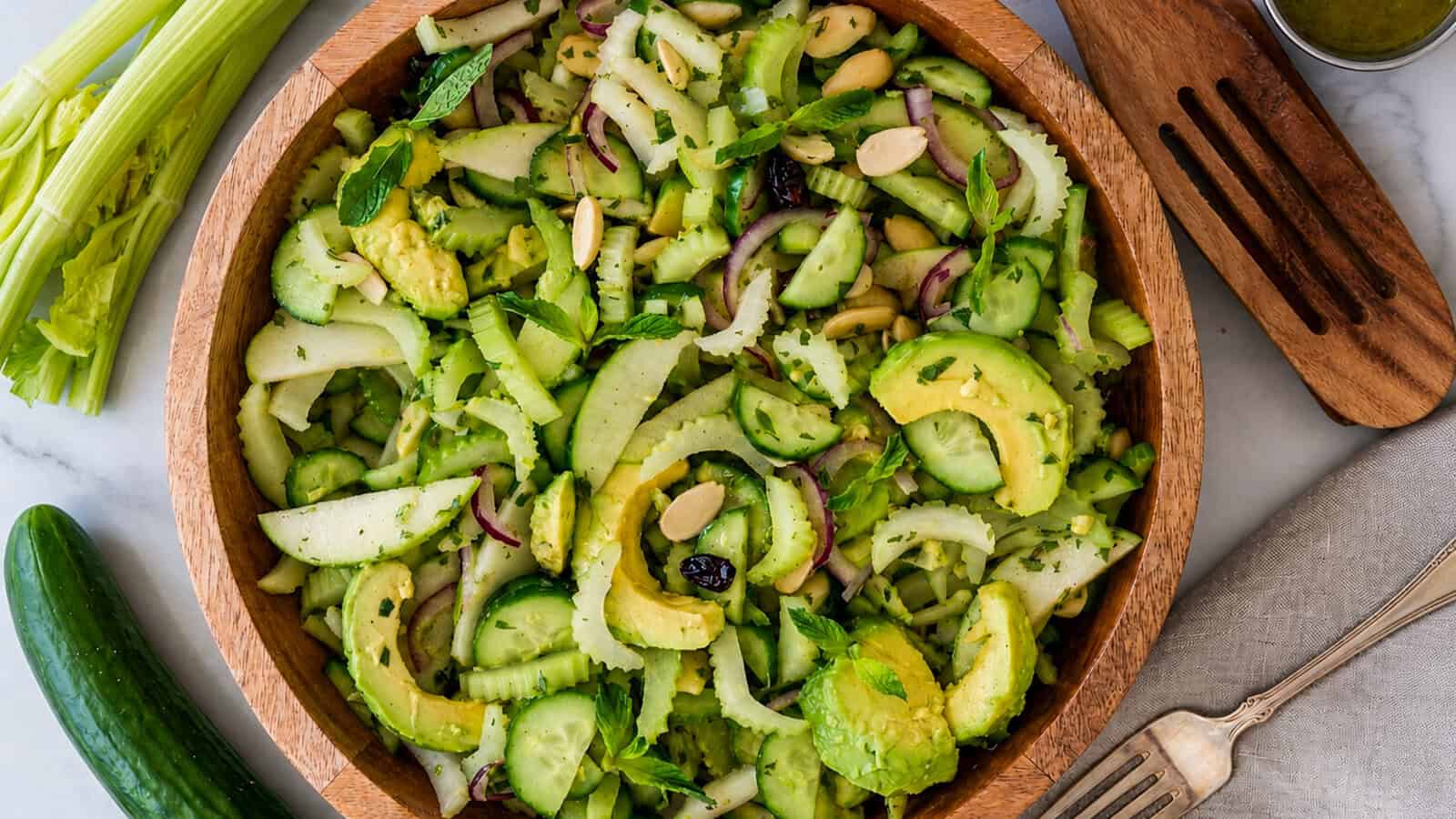 Easy Celery Cucumber Salad
