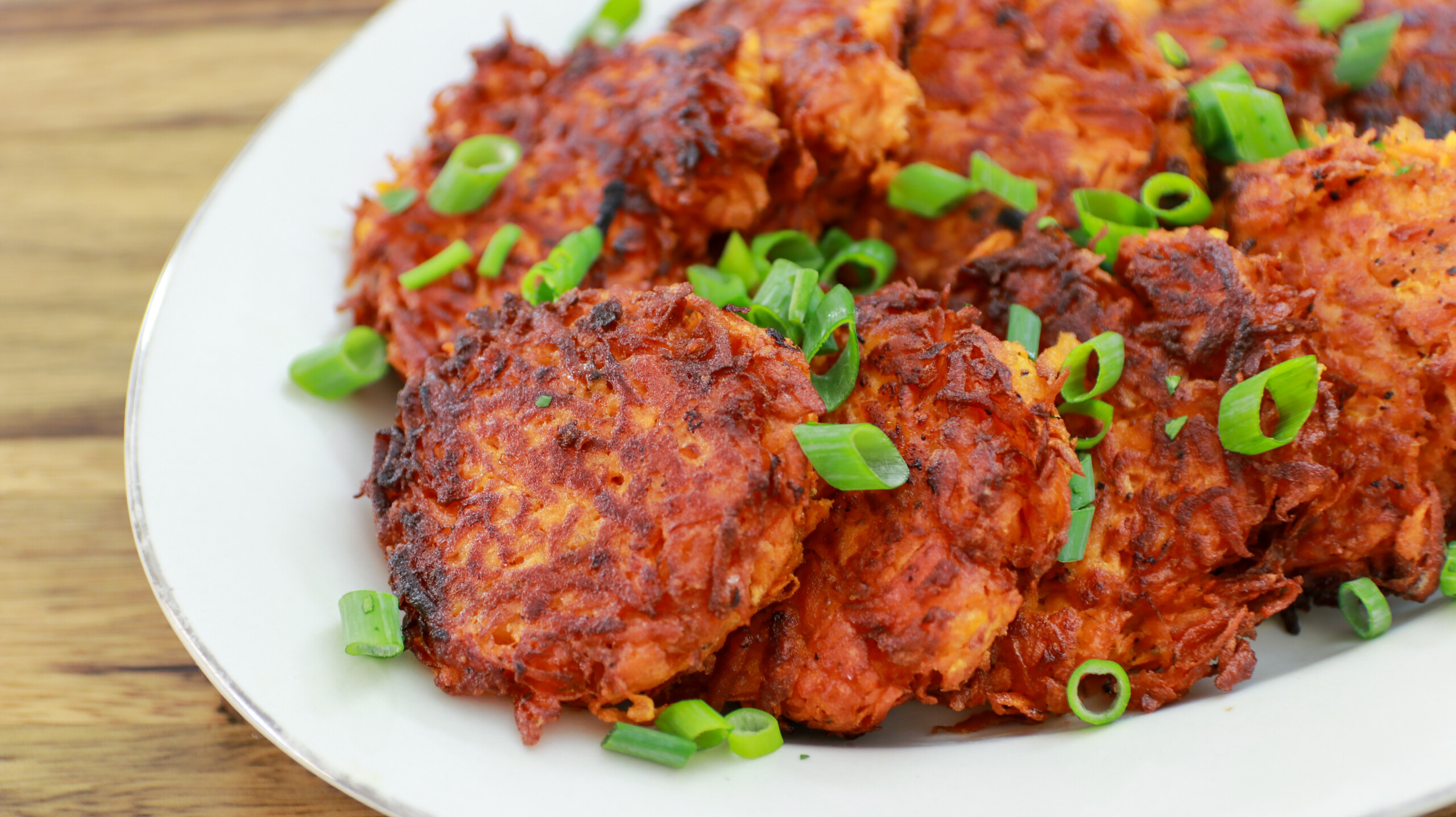 Crispy Sweet Potato Fritters (Hash Brown Patties)