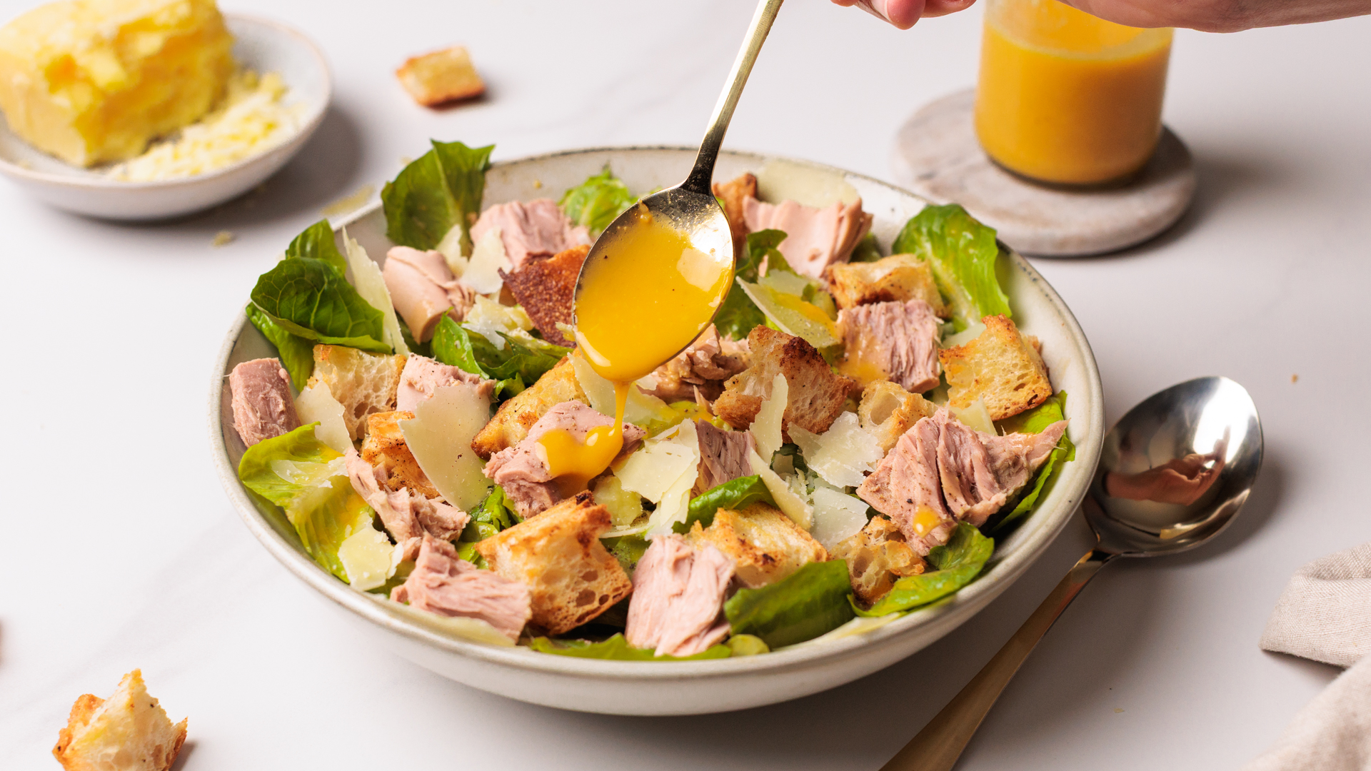 Easy Tuna Caesar Salad Recipe