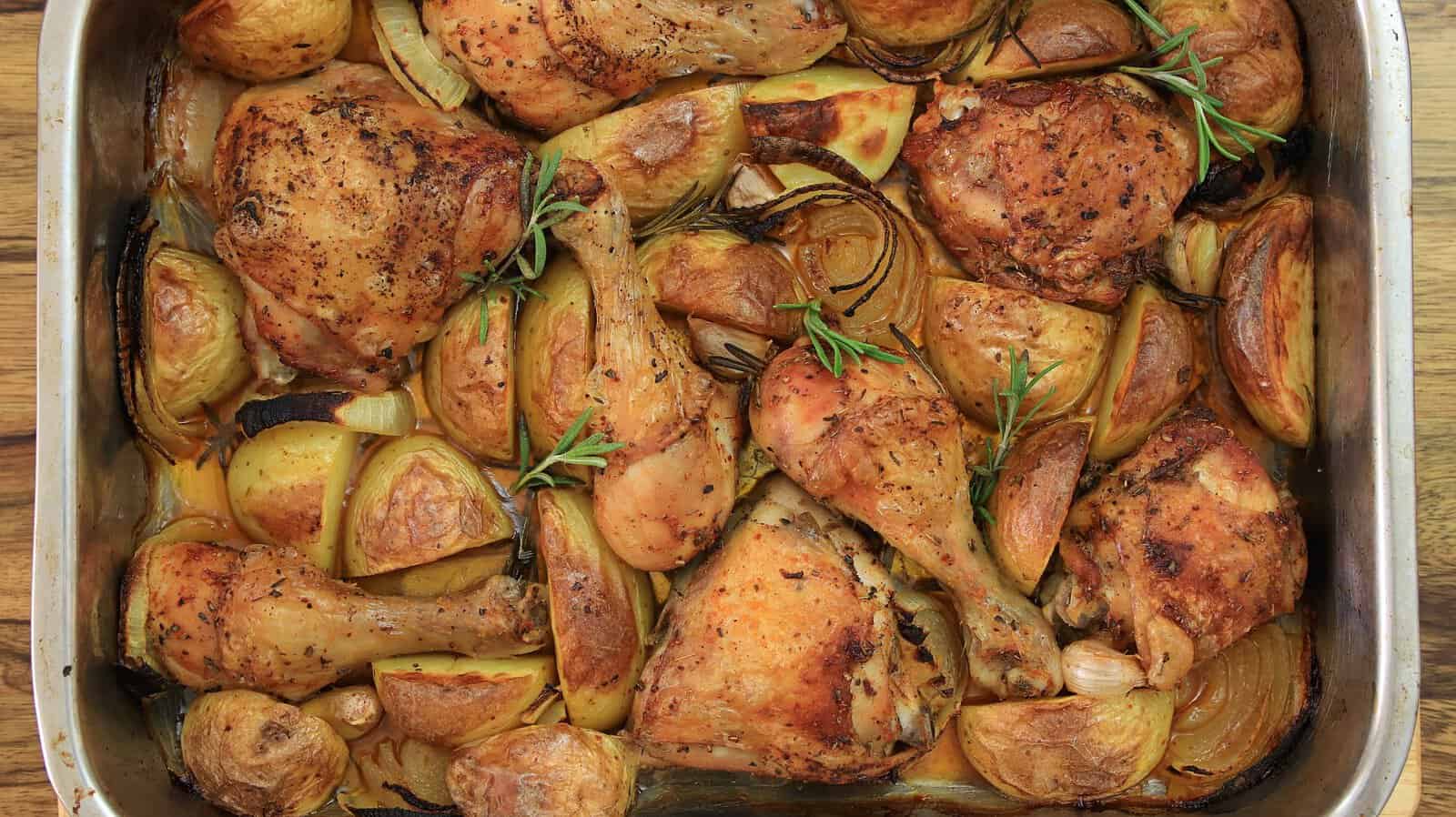Easy One-Pan Roasted Chicken and Potatoes