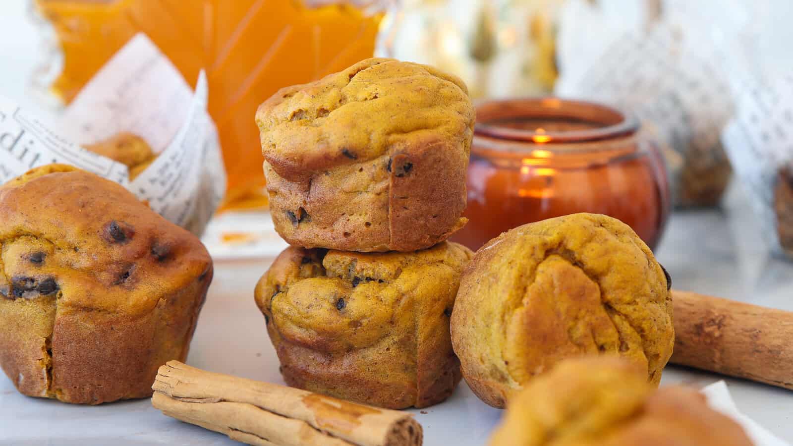 Healthy Cottage Cheese Pumpkin Muffins (High-Protein)